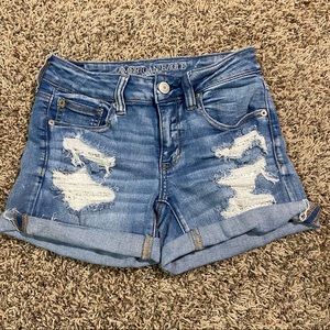 Ripped American eagle denim shorts